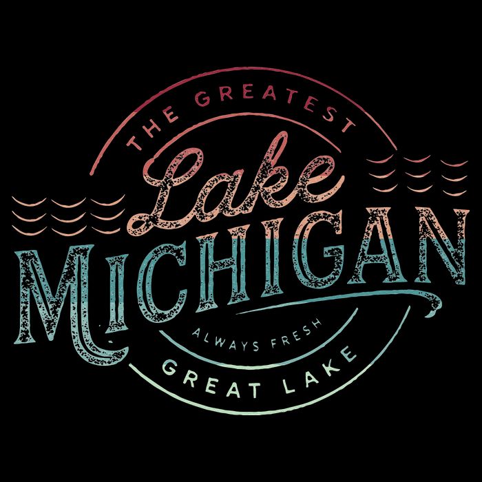The Great Lakes Lake Michigan Lake Life theme Bucket Hat