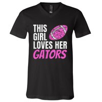 This Girl Loves Her Gators V-Neck T-Shirt