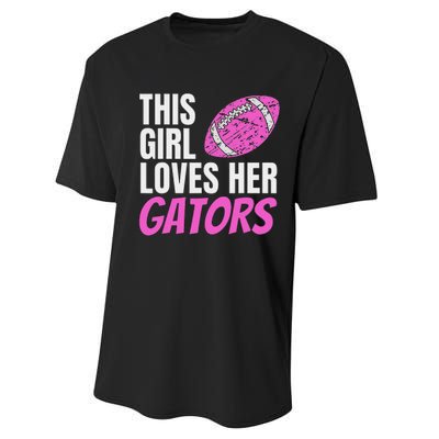 This Girl Loves Her Gators Performance Sprint T-Shirt