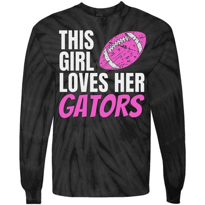 This Girl Loves Her Gators Tie-Dye Long Sleeve Shirt