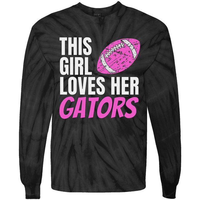 This Girl Loves Her Gators Tie-Dye Long Sleeve Shirt