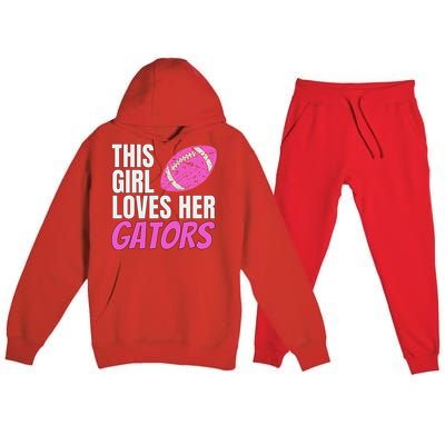 This Girl Loves Her Gators Premium Hooded Sweatsuit Set