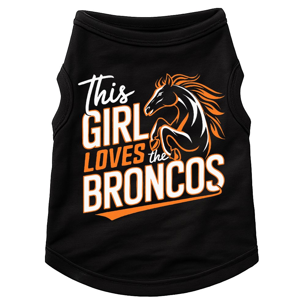 This Girl Loves The Broncos Doggie Tank