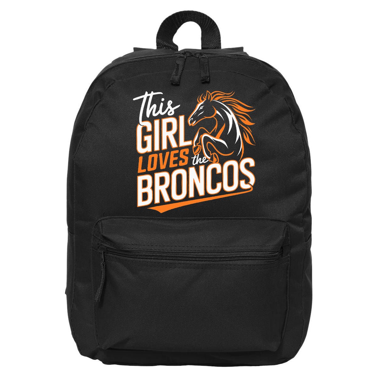 This Girl Loves The Broncos 16 in Basic Backpack