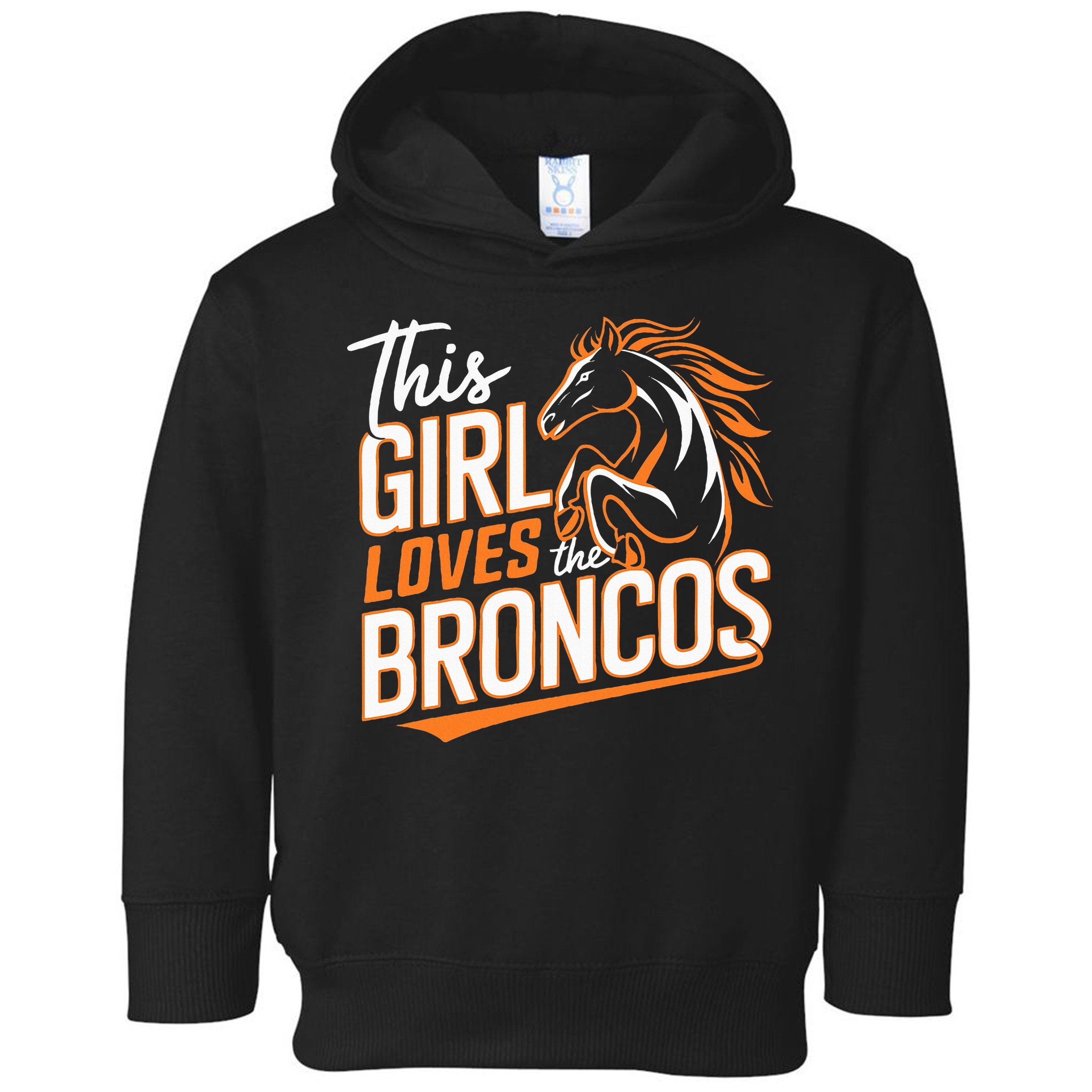 This Girl Loves The Broncos Toddler Hoodie