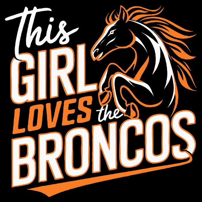 This Girl Loves The Broncos Womens T-Shirt