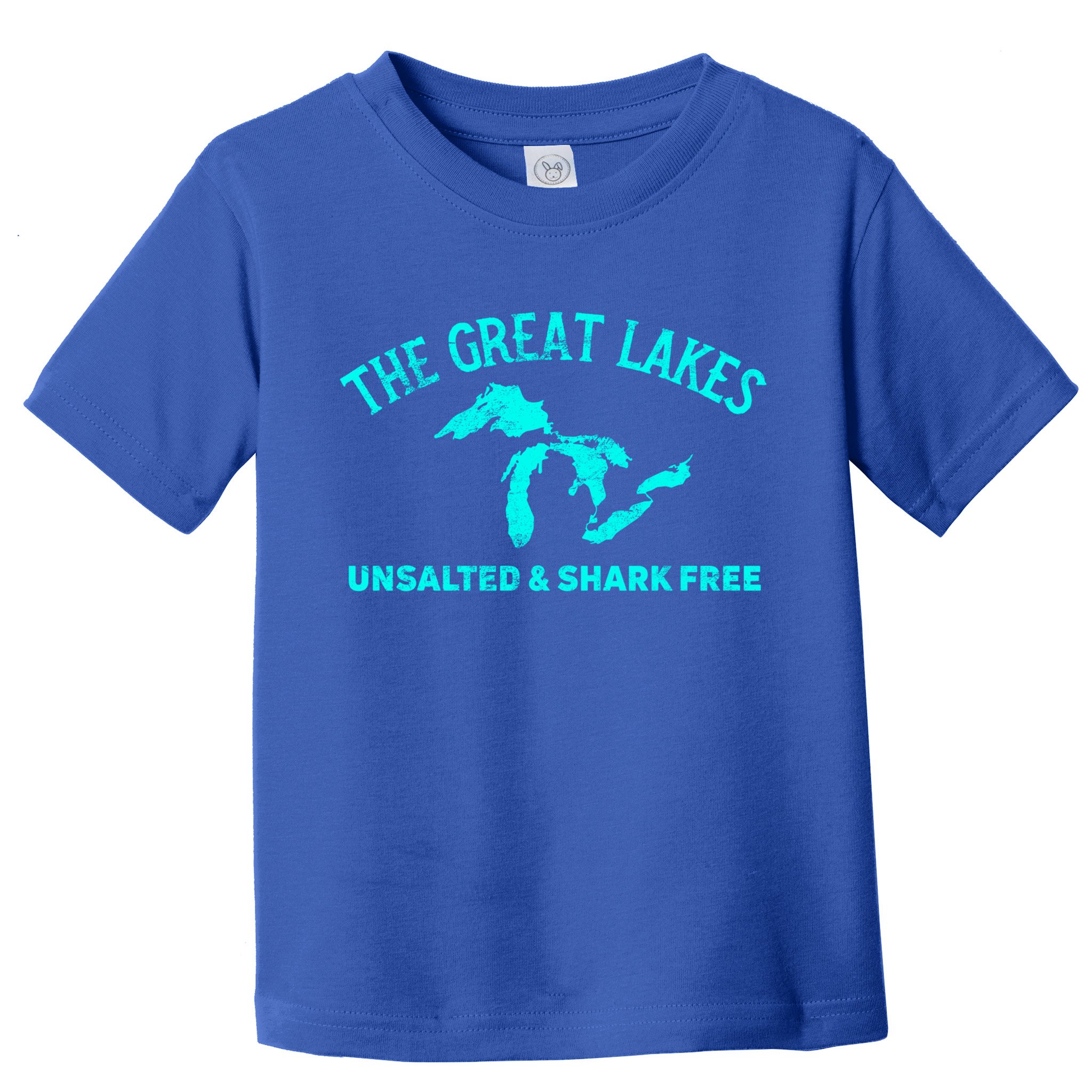 The Great Lakes Unsalted And Shark Free Michigan Gift Vintage Gift Toddler T-Shirt