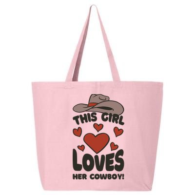 This Girl Loves Her Cowboy Cute Girlfriend 25L Jumbo Tote