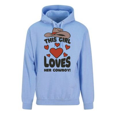 This Girl Loves Her Cowboy Cute Girlfriend Unisex Surf Hoodie