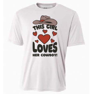 This Girl Loves Her Cowboy Cute Girlfriend Cooling Performance Crew T-Shirt