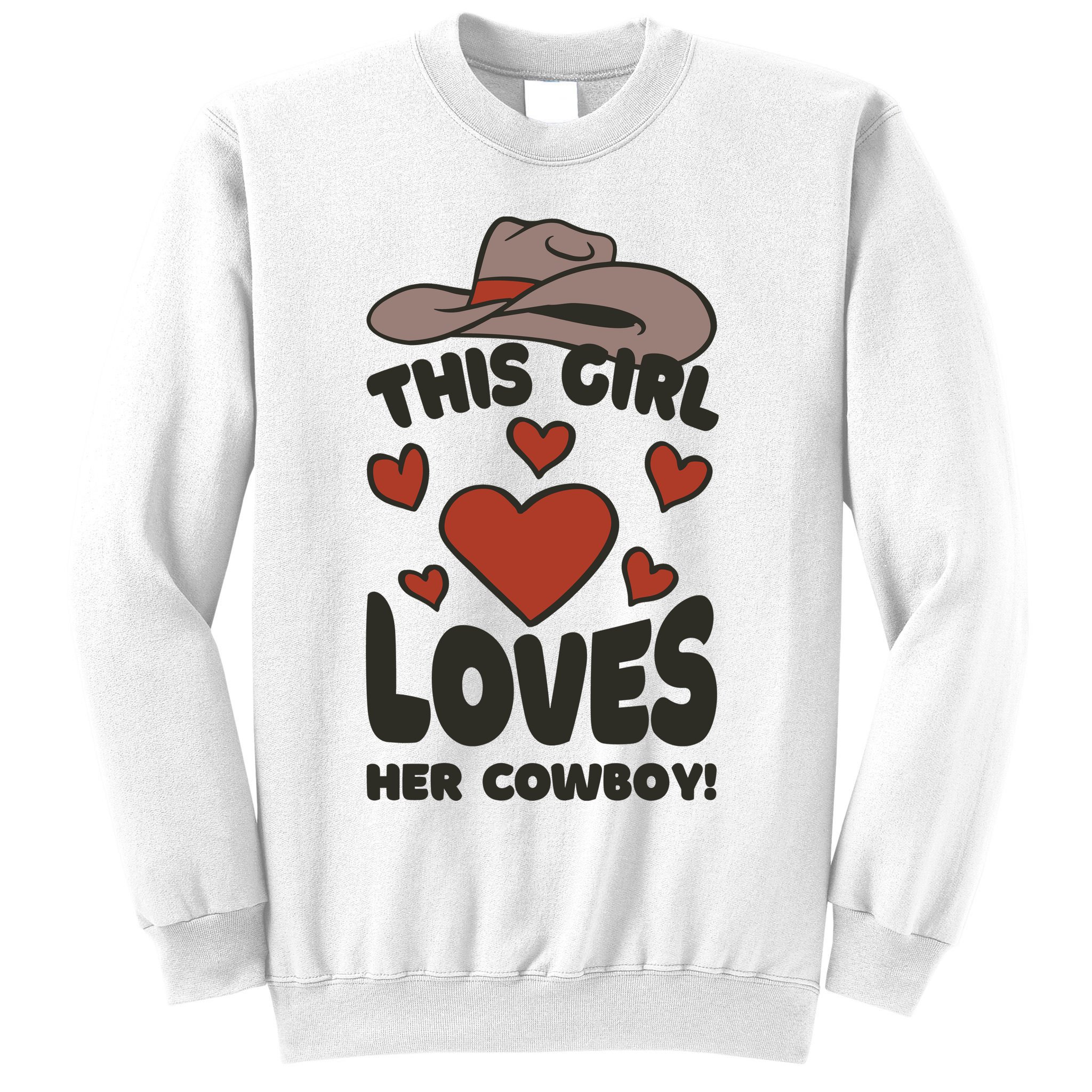 This Girl Loves Her Cowboy Cute Girlfriend Sweatshirt