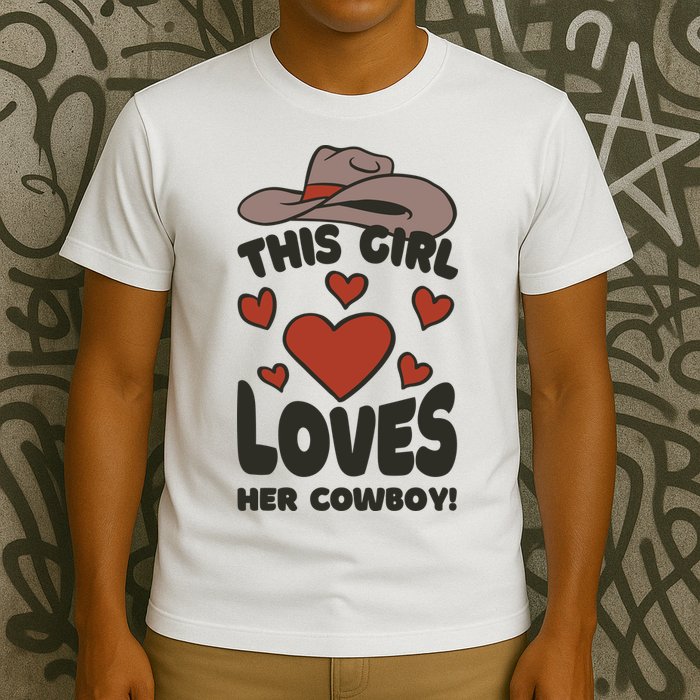 This Girl Loves Her Cowboy Cute Girlfriend T-Shirt