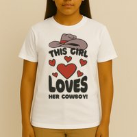 This Girl Loves Her Cowboy Cute Girlfriend T-Shirt
