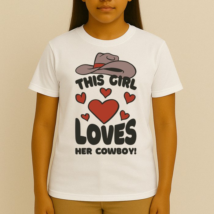 This Girl Loves Her Cowboy Cute Girlfriend T-Shirt