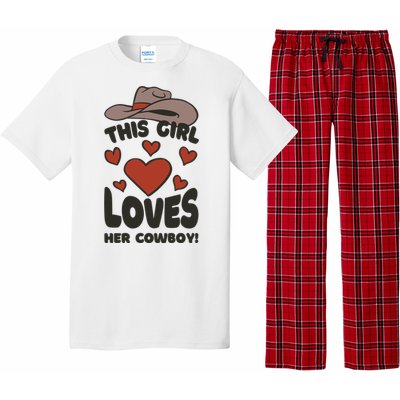 This Girl Loves Her Cowboy Cute Girlfriend Pajama Set