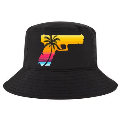 Tropical Gun Lover Firearm Beach Cute Hawaiian Gift Aloha Cool Comfort Performance Bucket Hat