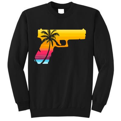 Tropical Gun Lover Firearm Beach Cute Hawaiian Gift Aloha Sweatshirt