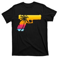 Tropical Gun Lover Firearm Beach Cute Hawaiian Gift Aloha T-Shirt