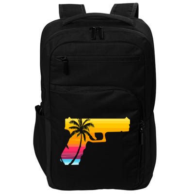 Tropical Gun Lover Firearm Beach Cute Hawaiian Gift Aloha Impact Tech Backpack