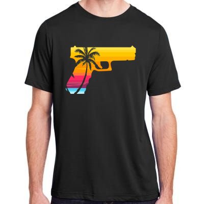 Tropical Gun Lover Firearm Beach Cute Hawaiian Gift Aloha Adult ChromaSoft Performance T-Shirt