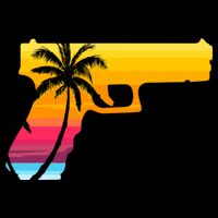 Tropical Gun Lover Firearm Beach Cute Hawaiian Gift Aloha Premium T-Shirt
