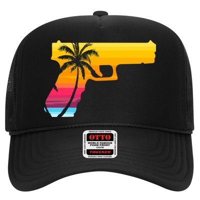 Tropical Gun Lover Firearm Beach Cute Hawaiian Gift Aloha Hat