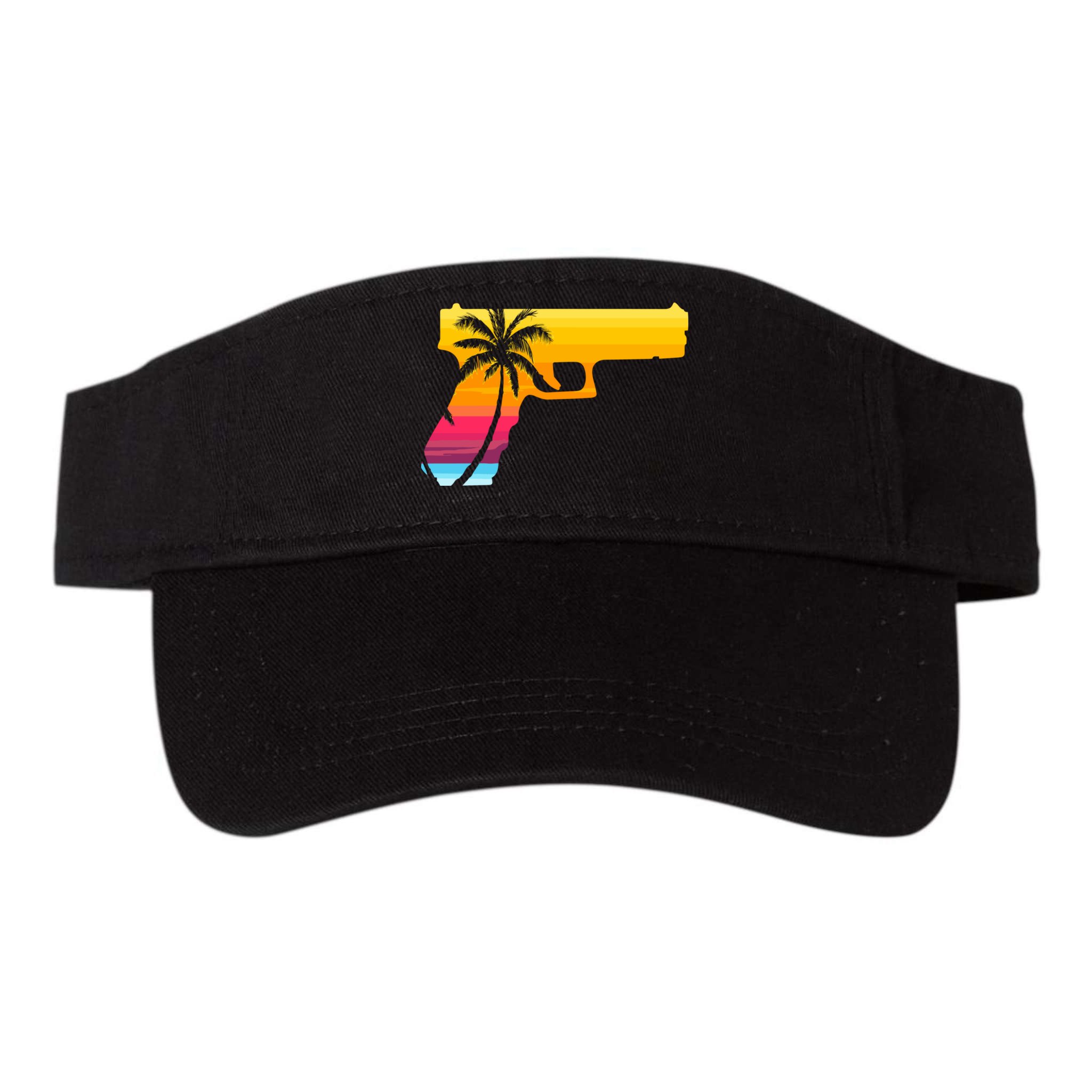 Tropical Gun Lover Firearm Beach Cute Hawaiian Gift Aloha Visor