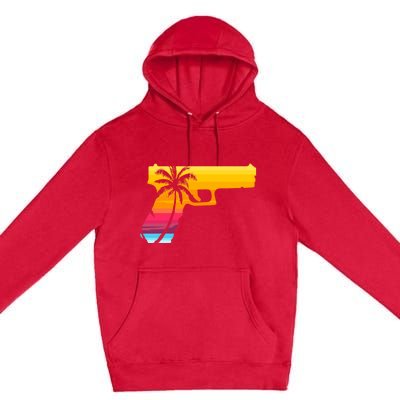 Tropical Gun Lover Firearm Beach Cute Hawaiian Gift Aloha Premium Pullover Hoodie