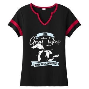 The Great Lakes Michigan Great Lakes Tourist Ladies Halftime Notch Neck Tee