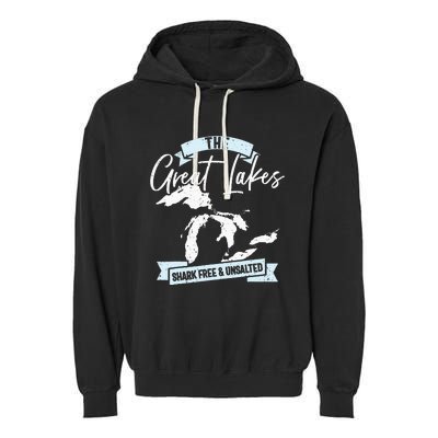 The Great Lakes Michigan Great Lakes Tourist Garment-Dyed Fleece Hoodie