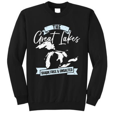 The Great Lakes Michigan Great Lakes Tourist Sweatshirt