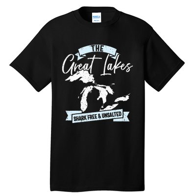 The Great Lakes Michigan Great Lakes Tourist Tall T-Shirt