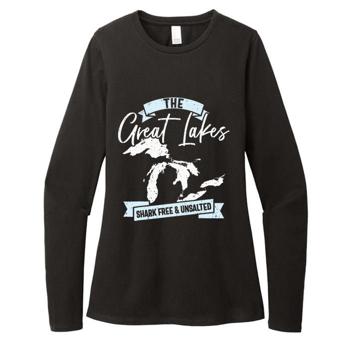 The Great Lakes Michigan Great Lakes Tourist Womens CVC Long Sleeve Shirt