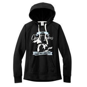 The Great Lakes Michigan Great Lakes Tourist Women's Fleece Hoodie