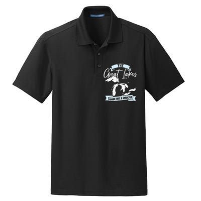 The Great Lakes Michigan Great Lakes Tourist Dry Zone Grid Polo