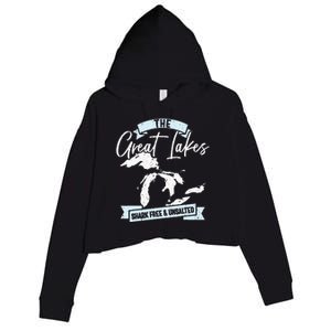 The Great Lakes Michigan Great Lakes Tourist Crop Fleece Hoodie