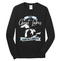 The Great Lakes Michigan Great Lakes Tourist Tall Long Sleeve T-Shirt