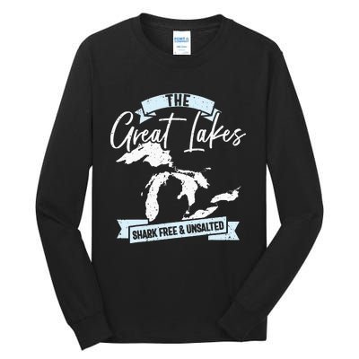 The Great Lakes Michigan Great Lakes Tourist Tall Long Sleeve T-Shirt