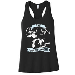 The Great Lakes Michigan Great Lakes Tourist Women's Racerback Tank