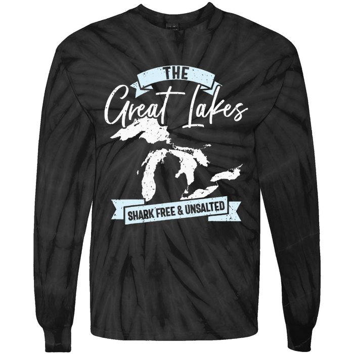 The Great Lakes Michigan Great Lakes Tourist Tie-Dye Long Sleeve Shirt