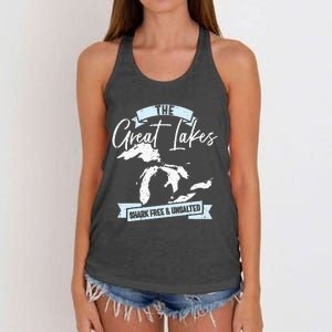 The Great Lakes Michigan Great Lakes Tourist Women's Knotted Racerback Tank