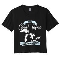 The Great Lakes Michigan Great Lakes Tourist Women's Crop Top Tee