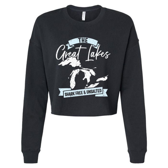 The Great Lakes Michigan Great Lakes Tourist Cropped Pullover Crew