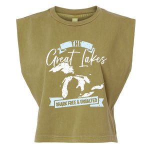 The Great Lakes Michigan Great Lakes Tourist Garment-Dyed Women's Muscle Tee