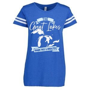 The Great Lakes Michigan Great Lakes Tourist Enza Ladies Jersey Football T-Shirt