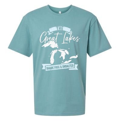 The Great Lakes Michigan Great Lakes Tourist Sueded Cloud Jersey T-Shirt