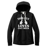 This Guy Loves Oat Milk Plant Based Vegan Barista Women's Fleece Hoodie