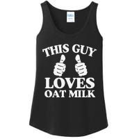 This Guy Loves Oat Milk Plant Based Vegan Barista Ladies Essential Tank