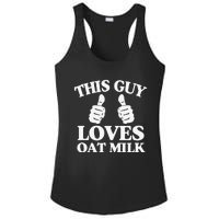 This Guy Loves Oat Milk Plant Based Vegan Barista Ladies PosiCharge Competitor Racerback Tank