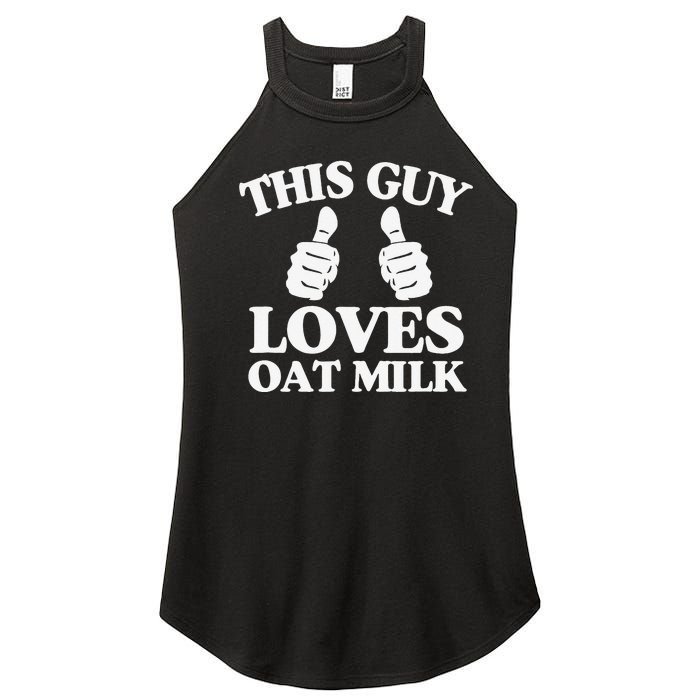 This Guy Loves Oat Milk Plant Based Vegan Barista Women's Perfect Tri Rocker Tank